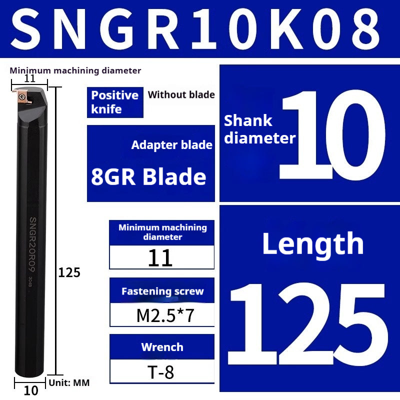 1005-SNGR08K/10K/12M Small hole internal and external grooving tool Small diameter inner groove inner hole tool bar Shallow groove grooving tool bar Shandong Denso Pricision Tools Co.,Ltd.